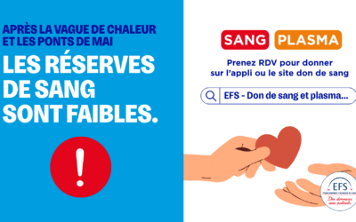 🩸 Don du sang : les réserves sont en baisse