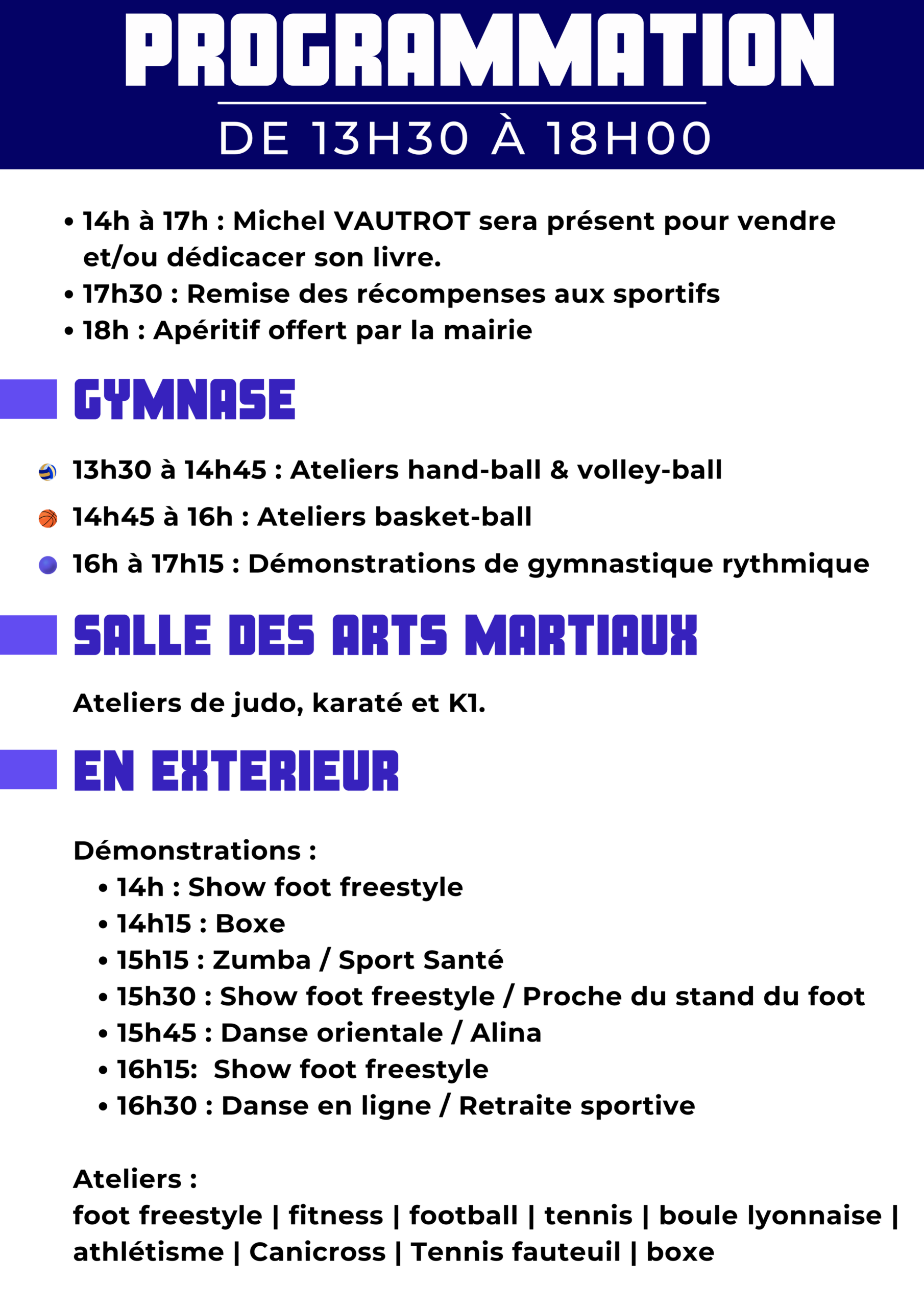 PROGRAMME fête du sport 2026.